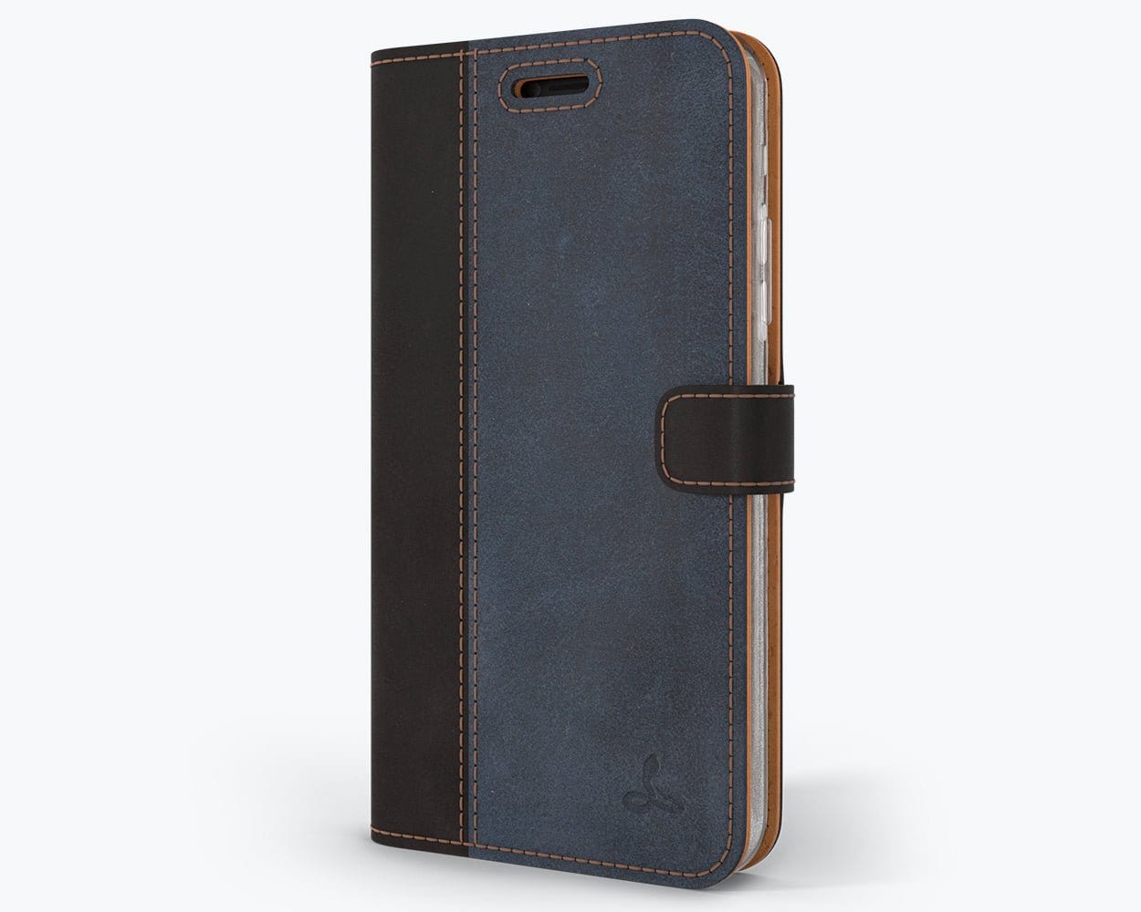 Apple iPhone XS Max - Vintage Two Tone Leather Wallet (Almost Perfect) TT Black/Brown - Snakehive UK