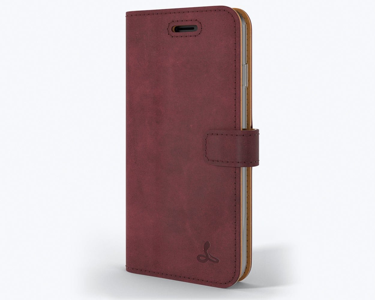 Apple iPhone 7 - Vintage Leather Wallet (Almost Perfect) Chestnut Brown Apple iPhone 7 - Snakehive UK