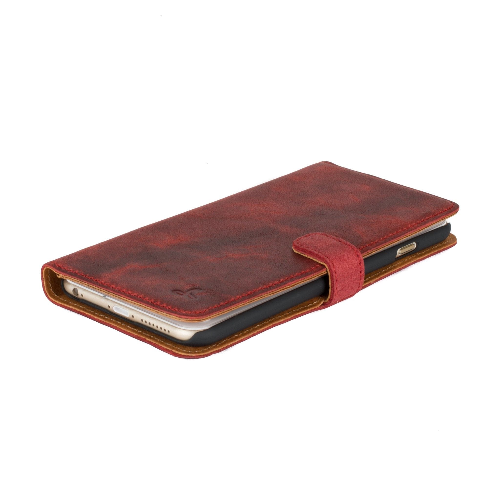 Vintage Leather Wallet - Apple iPhone 6/6S Plus Black Apple iPhone 6 Plus - Snakehive UK
