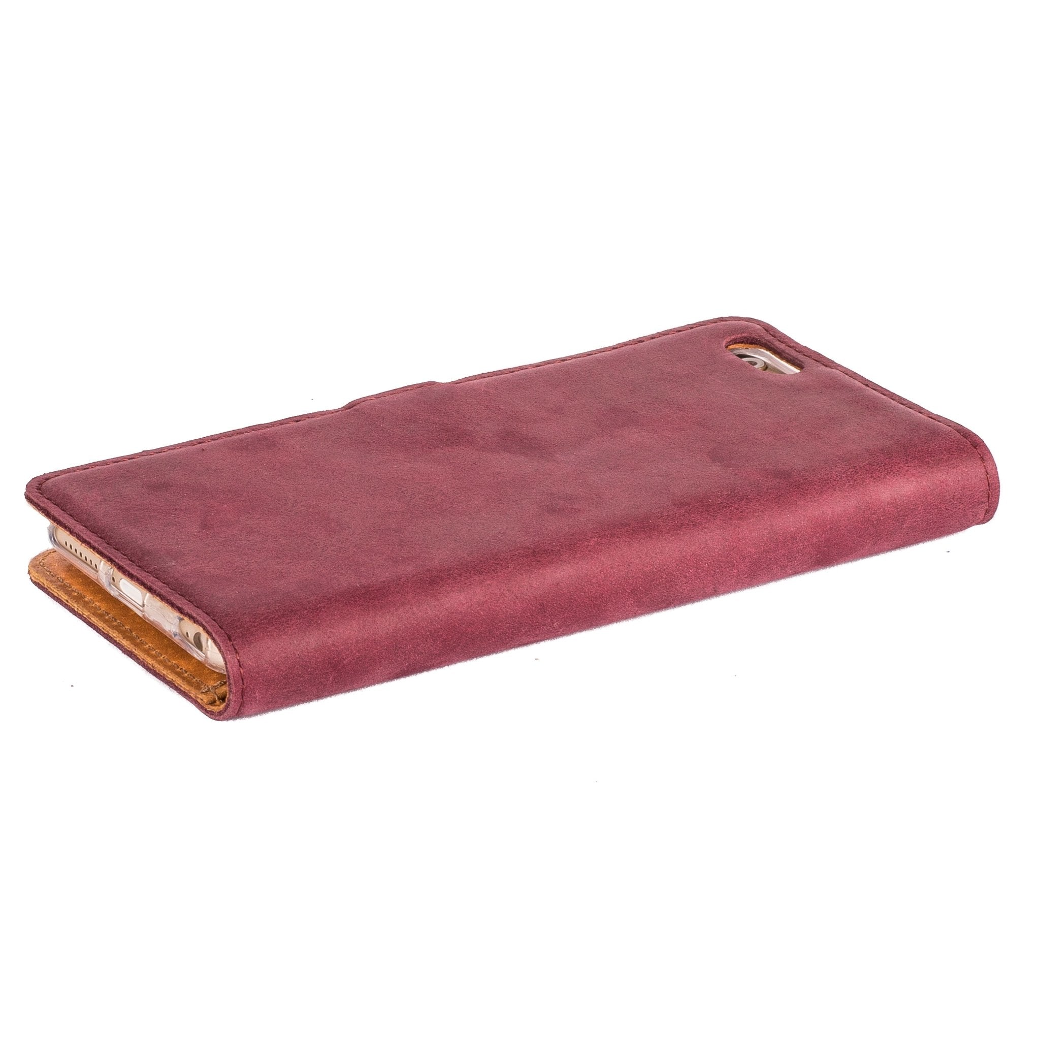 Vintage Leather Wallet - Apple iPhone 6/6S Plus Black Apple iPhone 6 Plus - Snakehive UK