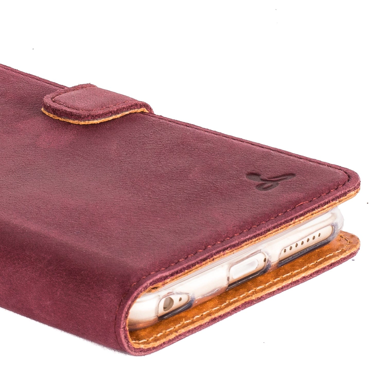 Vintage Leather Wallet - Apple iPhone 6/6S Plus Black Apple iPhone 6 Plus - Snakehive UK