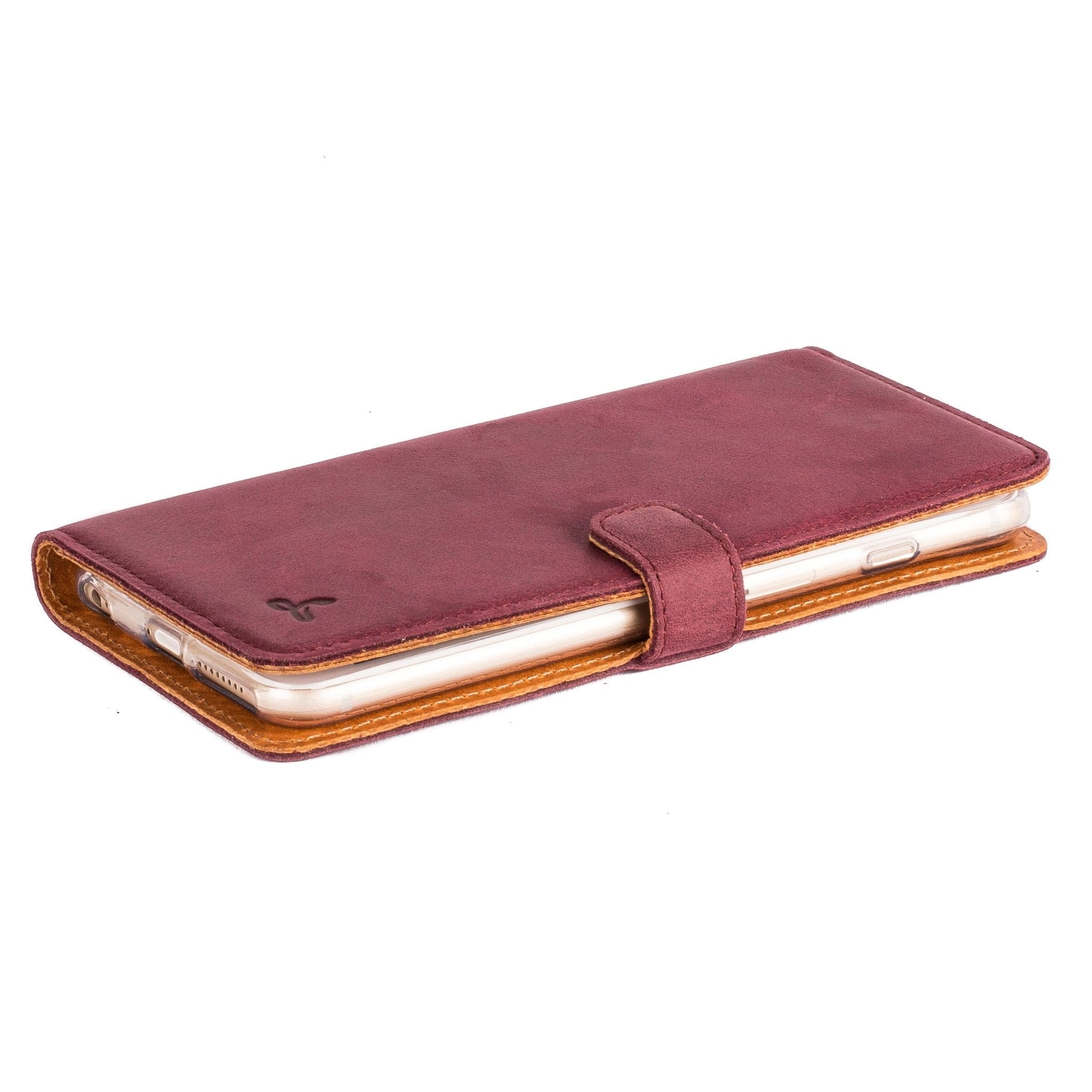 Vintage Leather Wallet - Apple iPhone 6/6S Plus Black Apple iPhone 6 Plus - Snakehive UK
