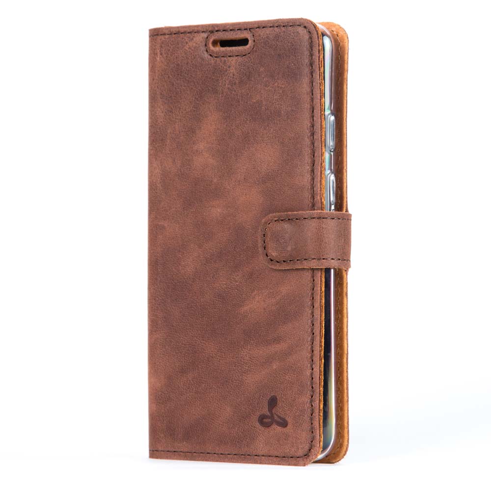 Vintage Leather Wallet - Google Pixel 3 Chestnut Brown Google Pixel 3 - Snakehive UK