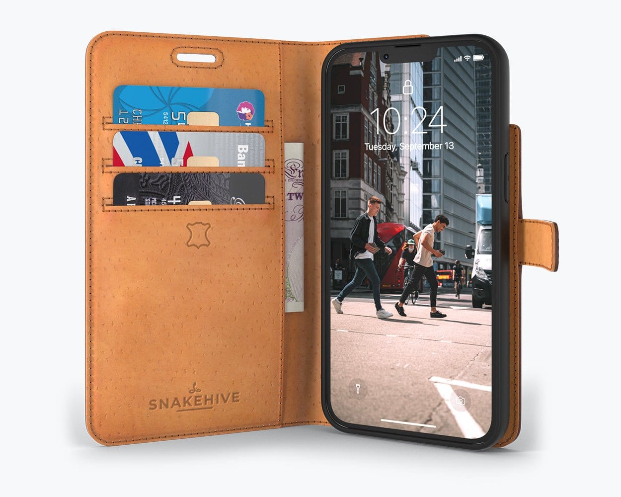 Apple iPhone 13 Pro Max - Vintage Leather Wallet Teal Apple iPhone 13 Pro Max - Snakehive UK