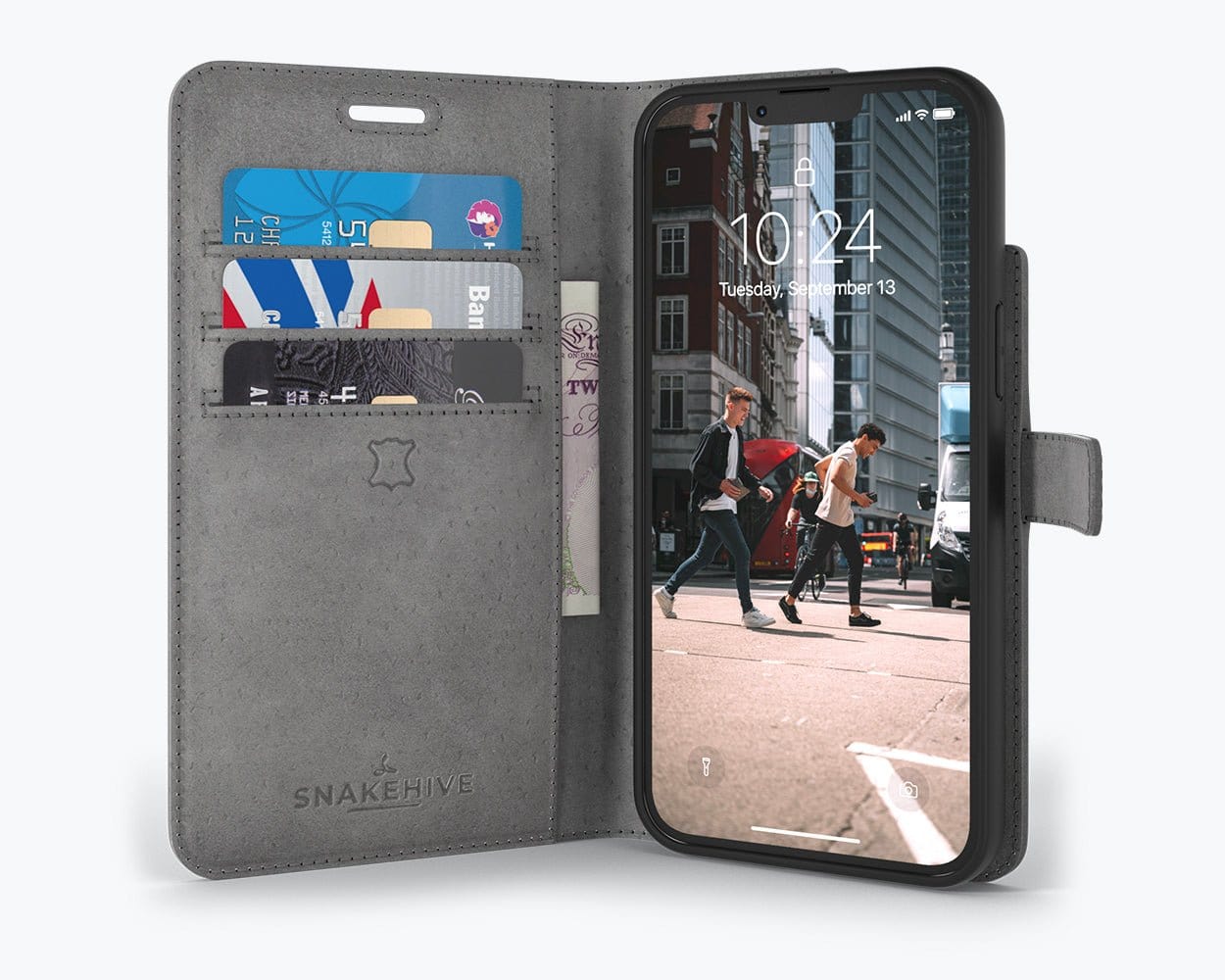 Apple iPhone 13 Pro Max - Vintage Leather Wallet Teal Apple iPhone 13 Pro Max - Snakehive UK