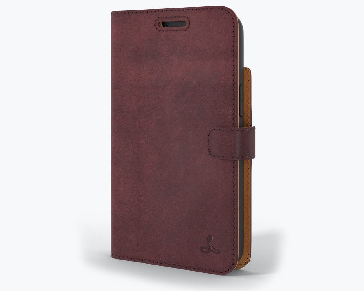 Apple iPhone 13 Pro Max - Vintage Leather Wallet Plum Apple iPhone 13 Pro Max - Snakehive UK