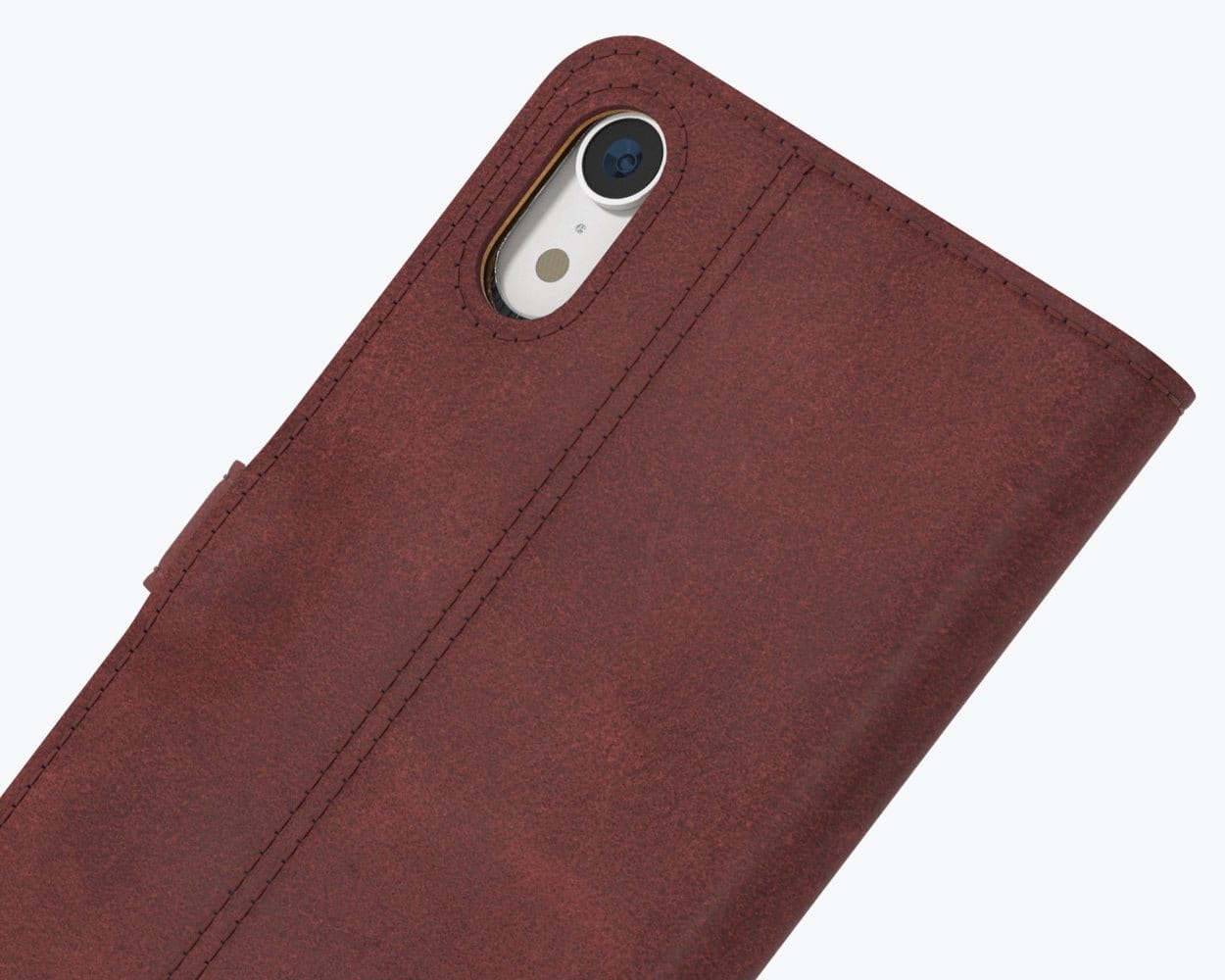 Vintage Leather Wallet - Apple iPhone XR Grey - Snakehive UK