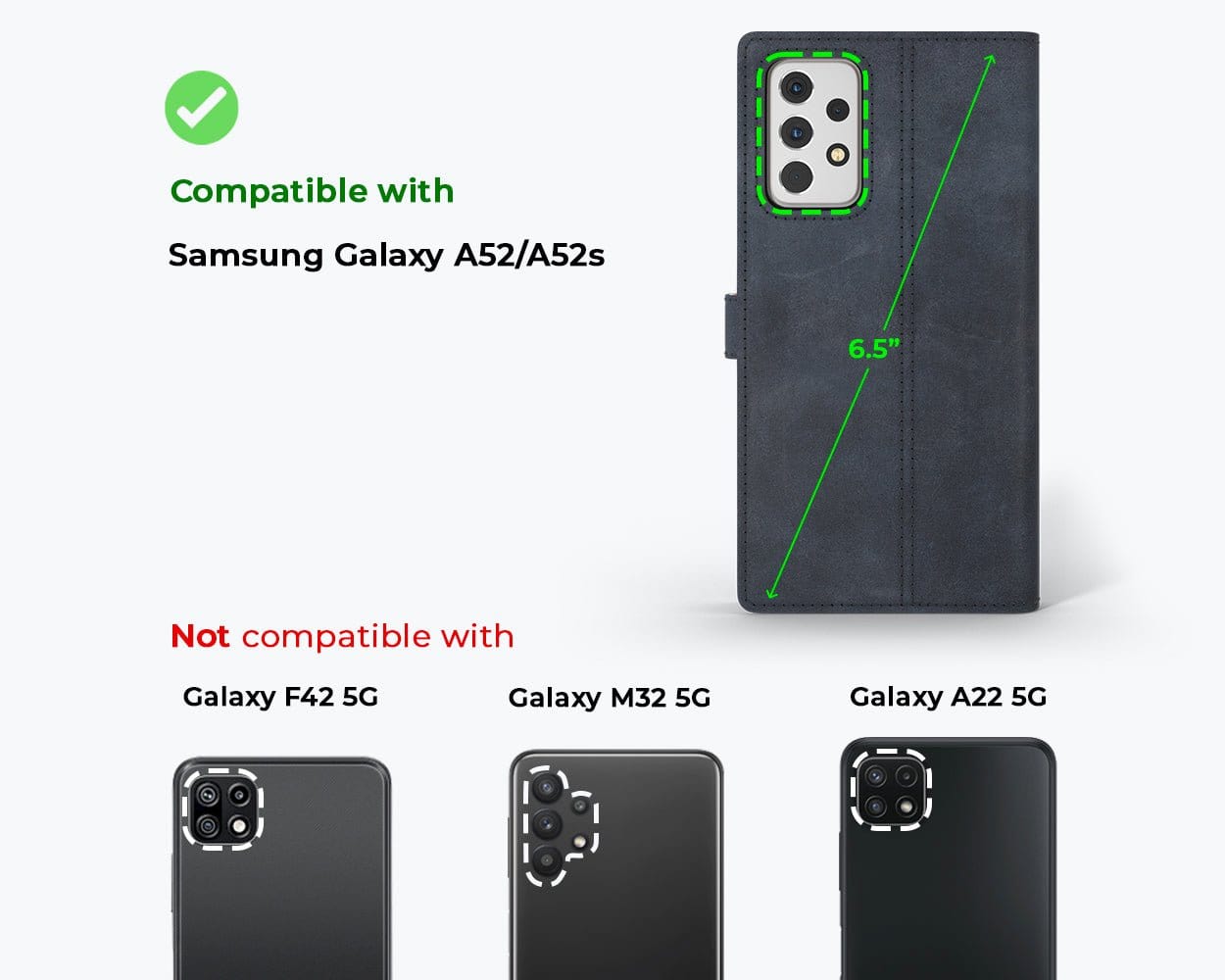 Vintage Leather Wallet - Samsung Galaxy A52 Teal Samsung Galaxy A52 - Snakehive UK