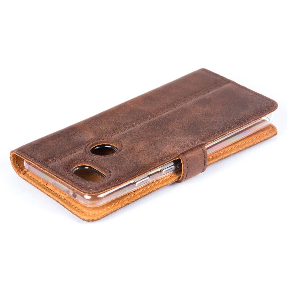 Vintage Leather Wallet - Google Pixel 3 XL Honey Gold Google Pixel 3XL - Snakehive UK