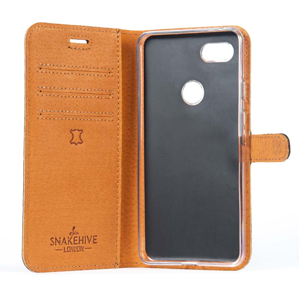 Vintage Leather Wallet - Google Pixel 3 XL Honey Gold Google Pixel 3XL - Snakehive UK