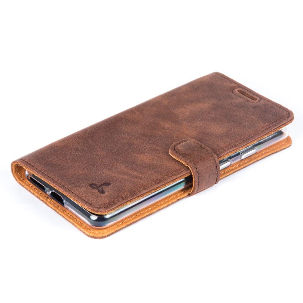 Vintage Leather Wallet - Google Pixel 3 XL Honey Gold Google Pixel 3XL - Snakehive UK