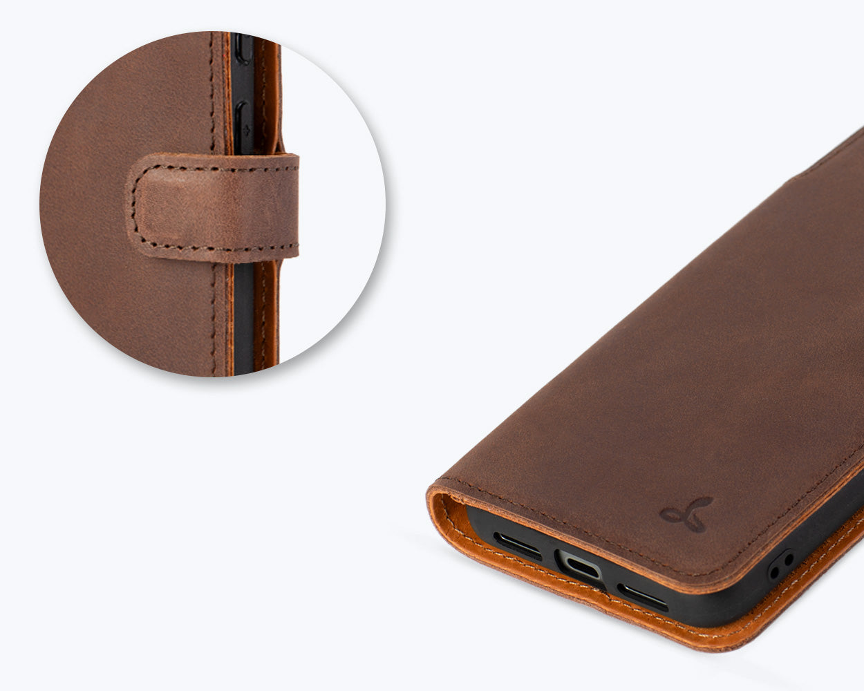 Google Pixel 8 - Vintage Leather Wallet