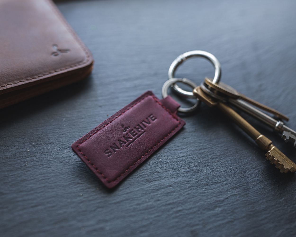 Vintage Leather Key Ring