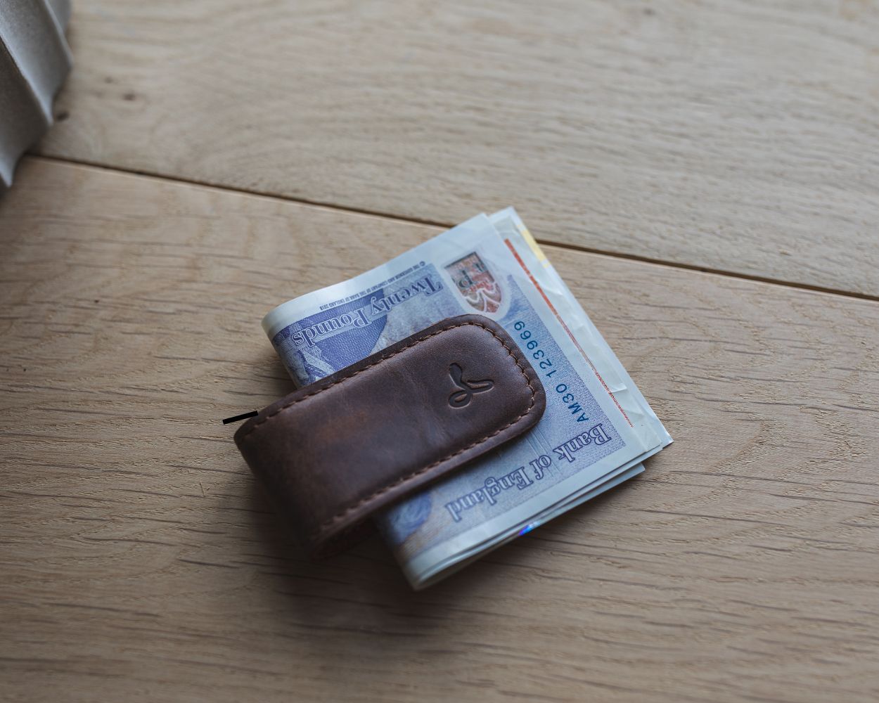 Vintage Leather Money Clip