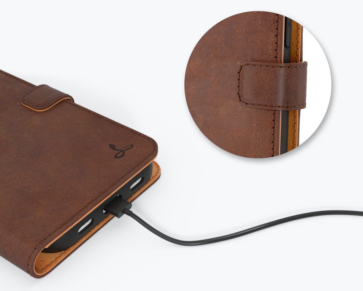 Apple Iphone 14 Plus Vintage Leather Wallet Almost Perfect - Snakehive UK