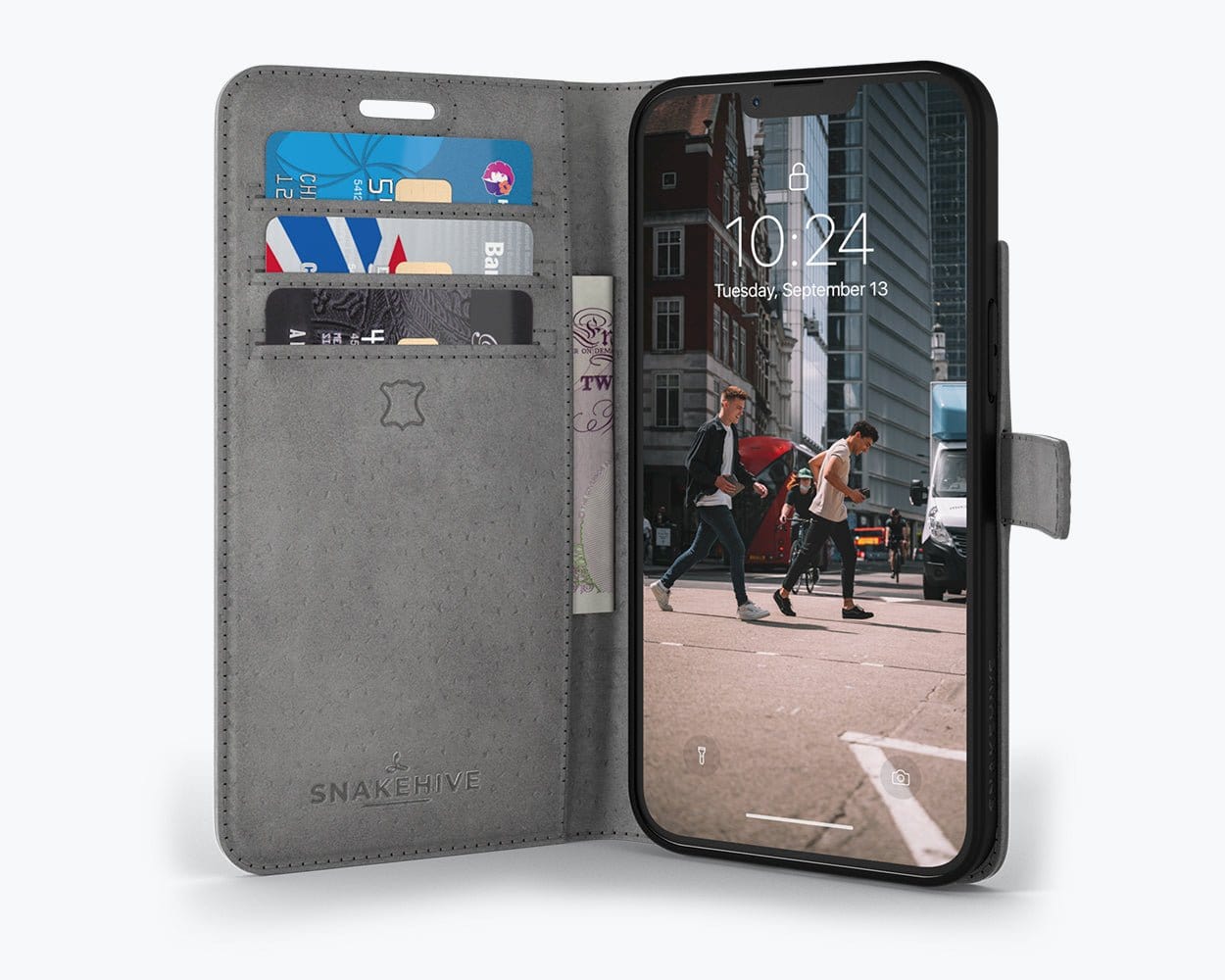 Apple iPhone 14 Plus - Vintage Leather Wallet Red - Limited Edition Apple iPhone 14 Plus - Snakehive UK