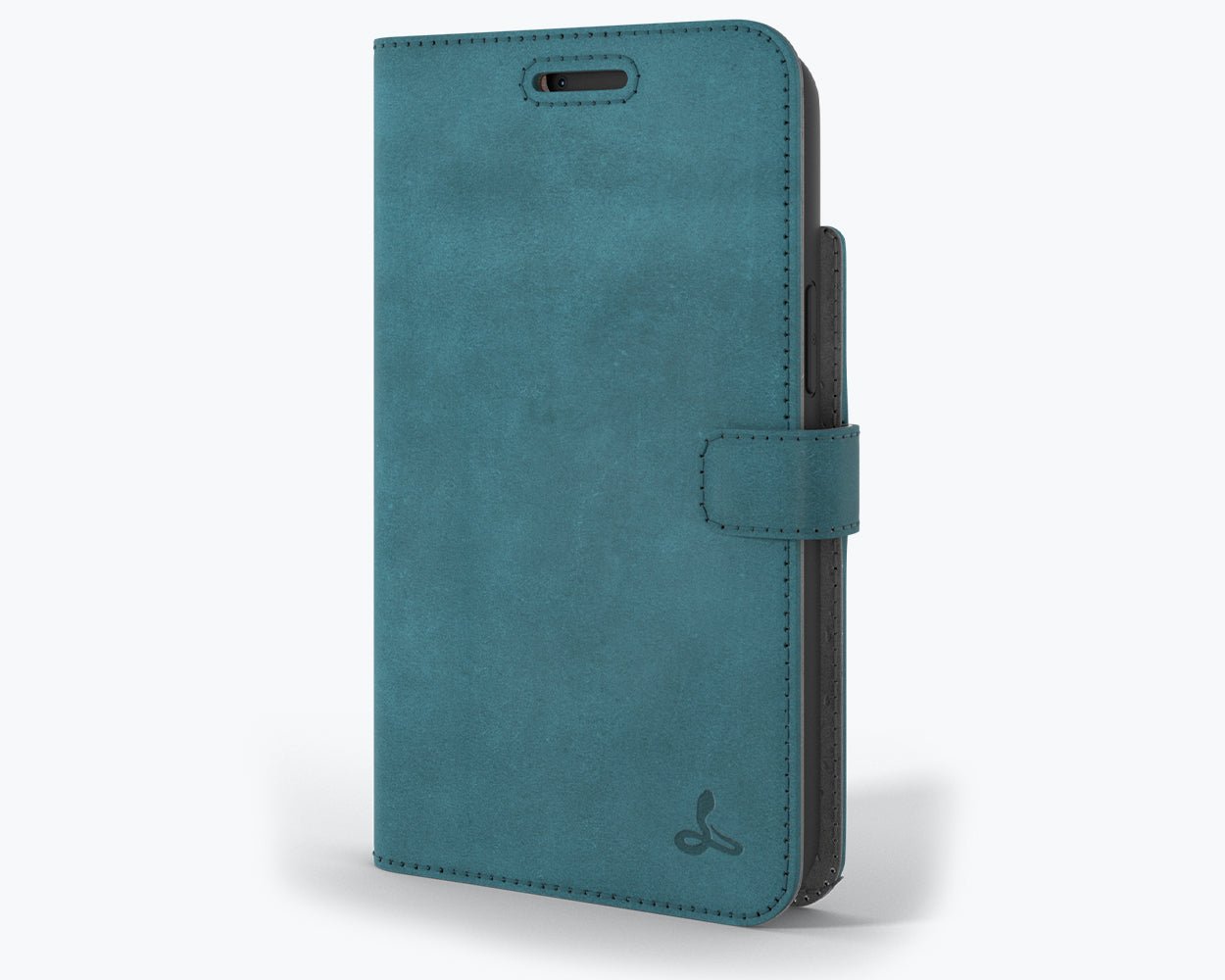 Apple iPhone 13 Mini - Vintage Leather Wallet Teal Apple iPhone 13 Mini - Snakehive UK