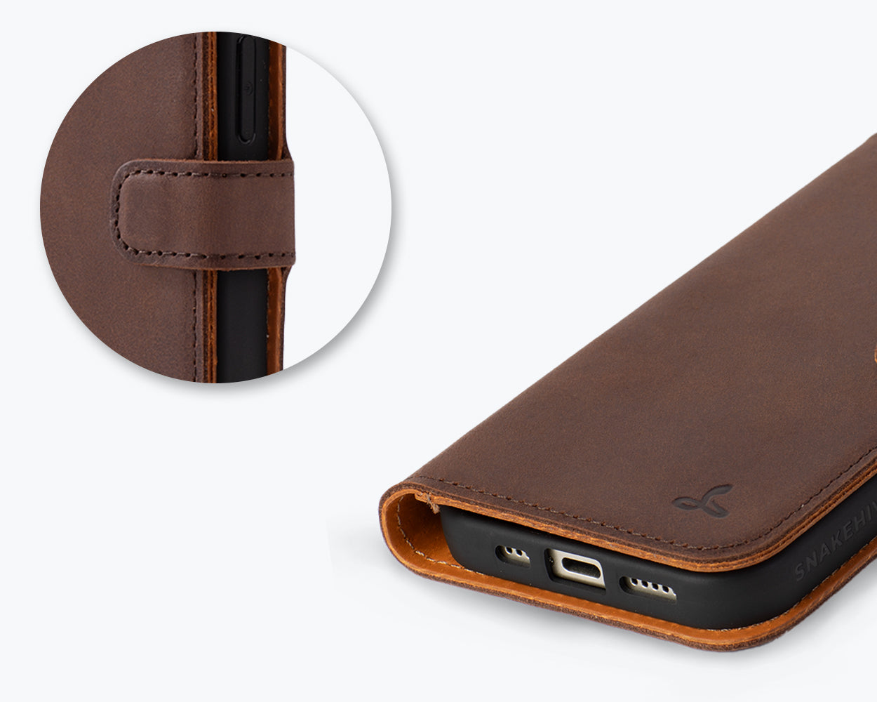 Apple iPhone 16e - Vintage Leather Wallet Phone Case