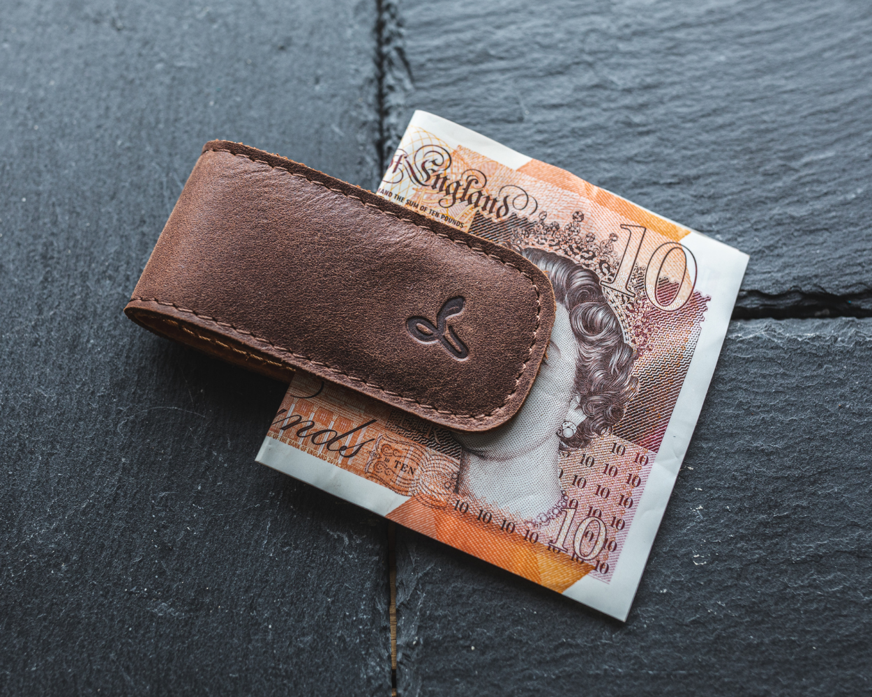 Vintage Leather Money Clasp - Snakehive UK