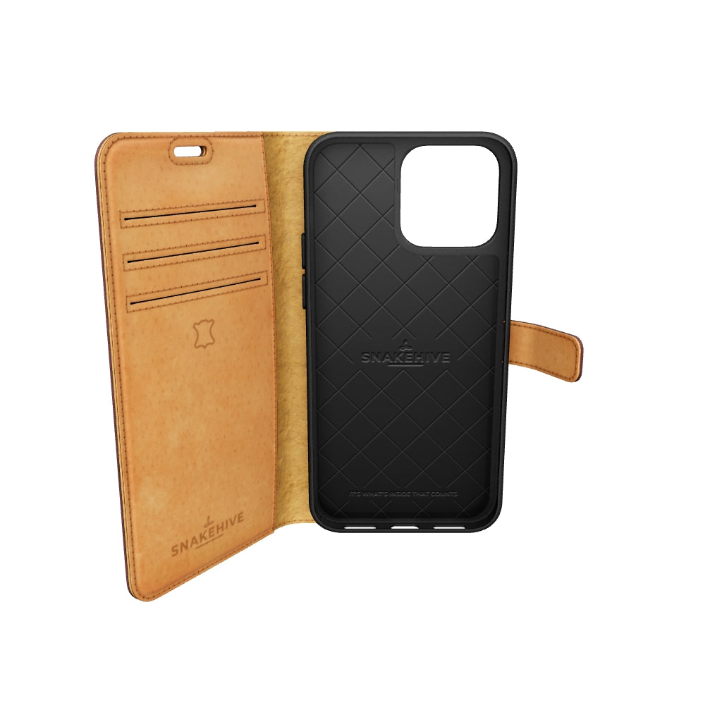 Copy Of Apple Iphone 14 Pro Vintage Leather Wallet - Snakehive UK