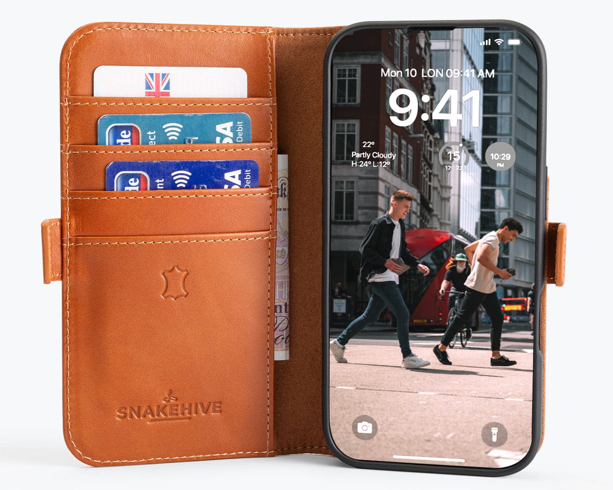 Apple iPhone 15 - Metro Leather Wallet Phone Case