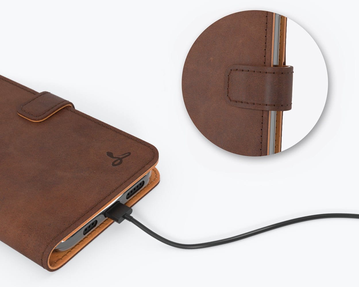 Apple iPhone 12 Mini - Vintage Leather Wallet (Almost Perfect) Plum Apple iPhone 12 Mini - Snakehive UK