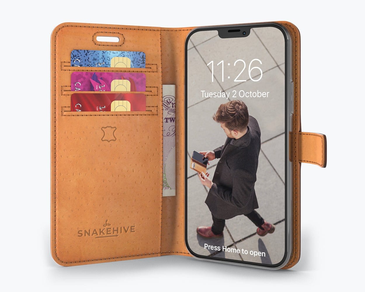 Apple iPhone 12 Mini - Vintage Leather Wallet (Almost Perfect) Plum Apple iPhone 12 Mini - Snakehive UK