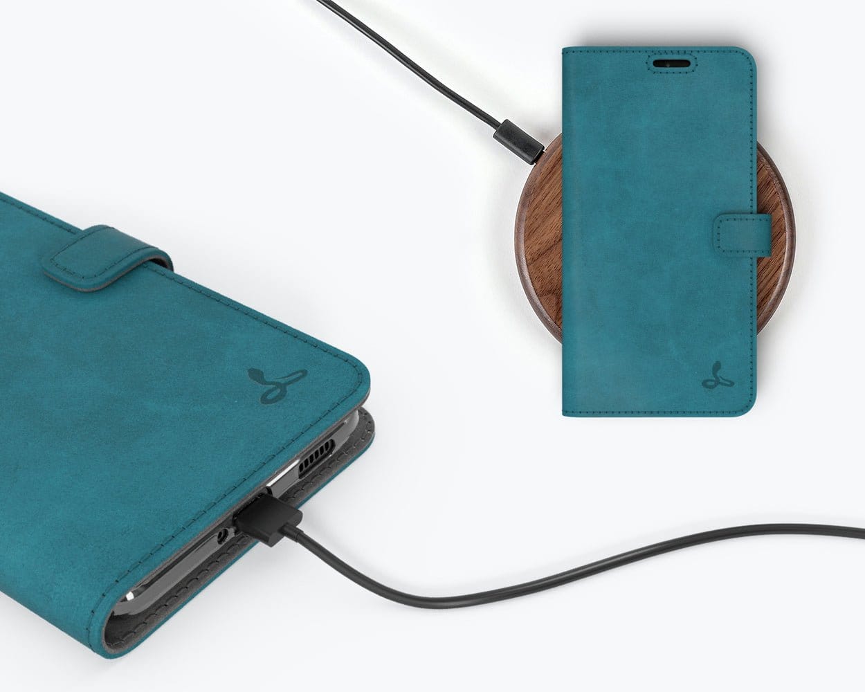 Samsung Galaxy S21 - Vintage Leather Wallet (Almost Perfect) Grey Samsung Galaxy S21 - Snakehive UK