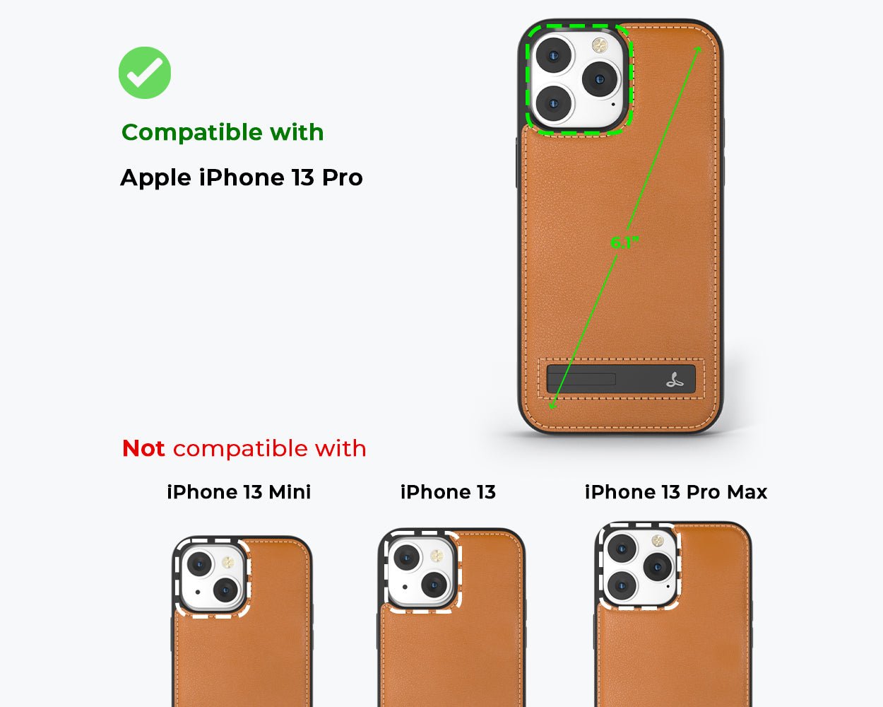 Apple iPhone 13 Pro - Metro Leather Case Pebble Grey Apple iPhone 13 Pro - Snakehive UK
