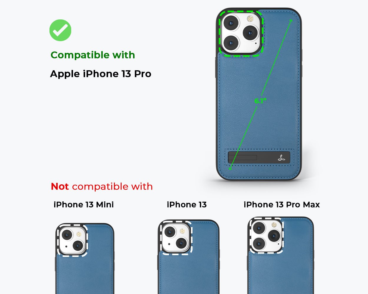 Apple iPhone 13 Pro - Metro Leather Case Pebble Grey Apple iPhone 13 Pro - Snakehive UK