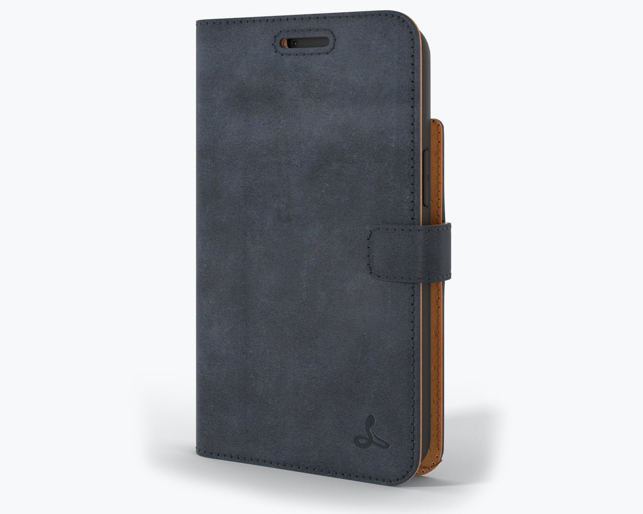 Apple iPhone 13 Pro - Vintage Leather Wallet Navy Apple iPhone 13 Pro - Snakehive UK