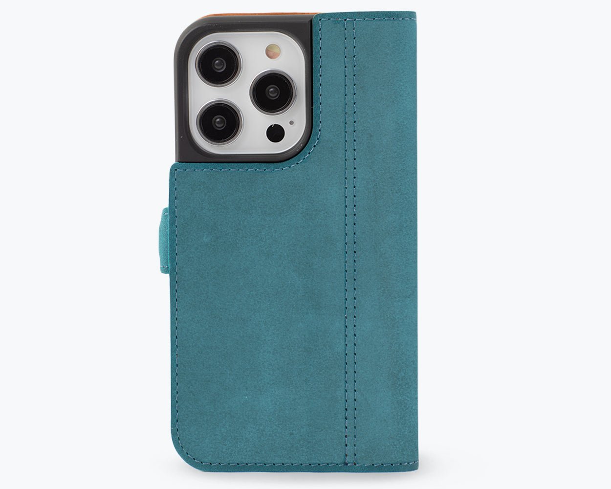 Apple iPhone 14 Pro - Vintage Leather Wallet (Side Clasp) Teal Apple iPhone 14 Pro - Snakehive UK