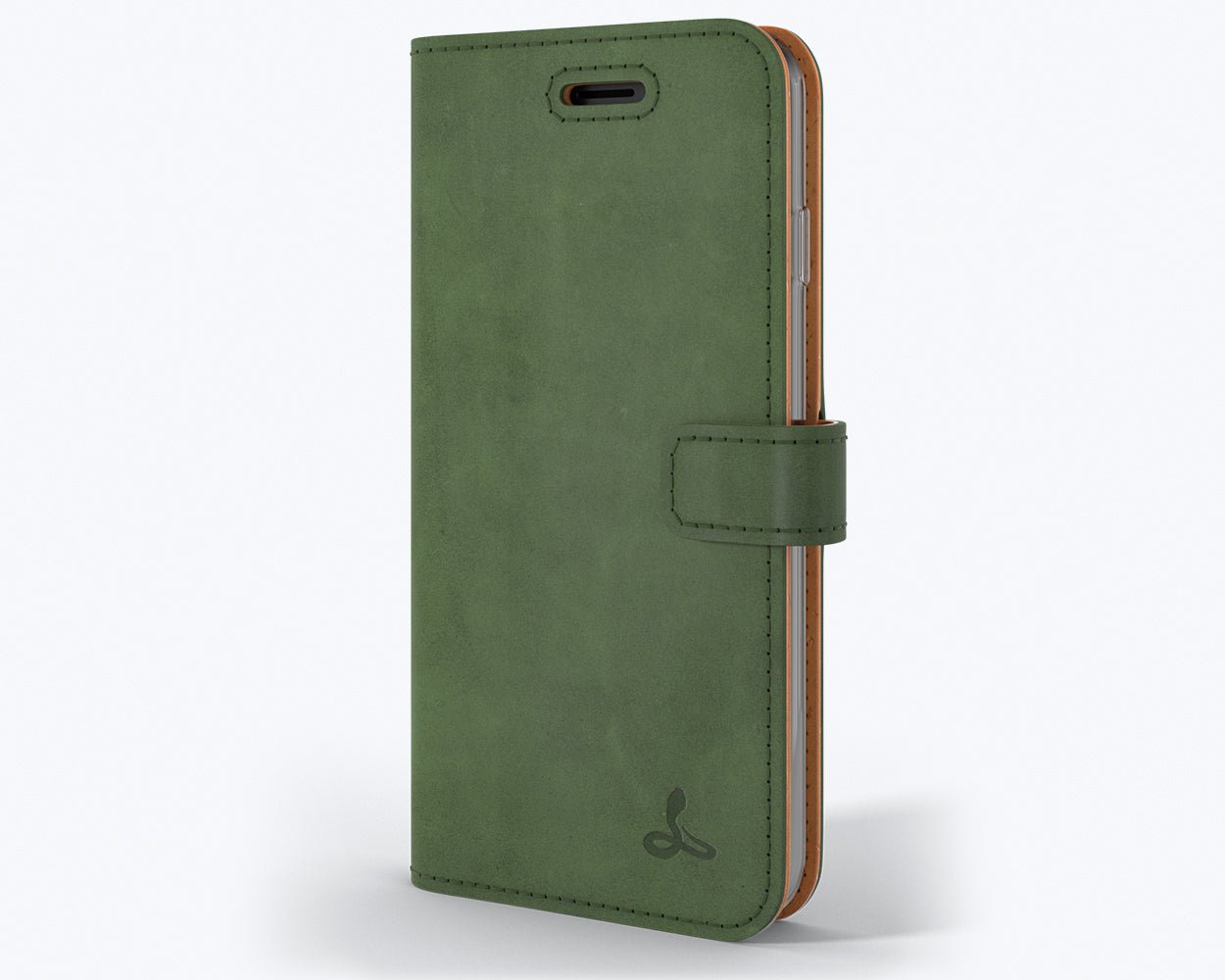Apple iPhone 7 - Vintage Leather Wallet (Almost Perfect) Bottle Green Apple iPhone 7 - Snakehive UK