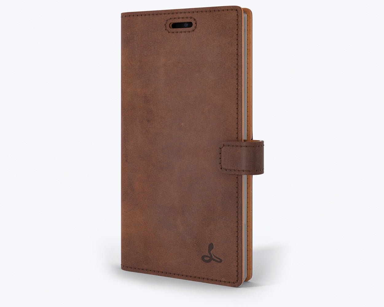 Samsung Galaxy Note 10 - Vintage Leather Wallet (Almost Perfect) Chestnut Brown Samsung Galaxy Note 10 - Snakehive UK