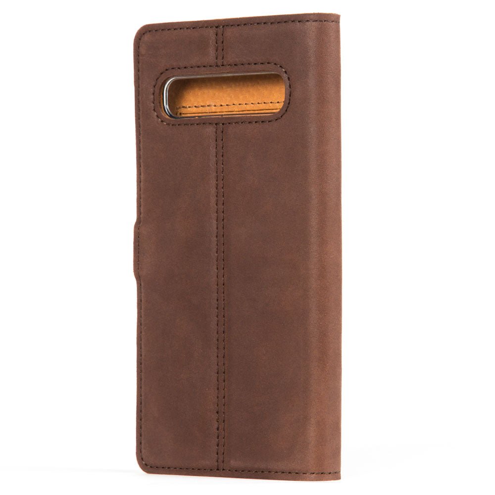 Samsung Galaxy S10 E - Vintage Leather Wallet Bottle Green Samsung Galaxy S10e - Snakehive UK