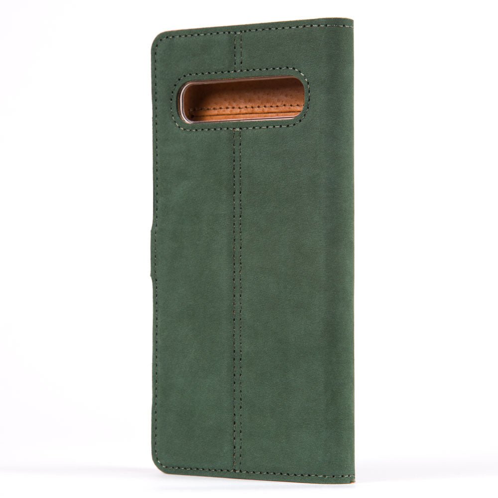 Samsung Galaxy S10 E - Vintage Leather Wallet Bottle Green Samsung Galaxy S10e - Snakehive UK