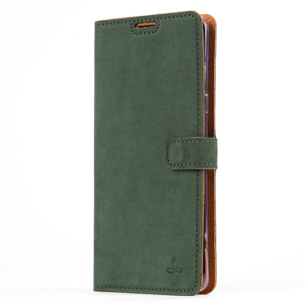 Samsung Galaxy S10 E - Vintage Leather Wallet Bottle Green Samsung Galaxy S10e - Snakehive UK