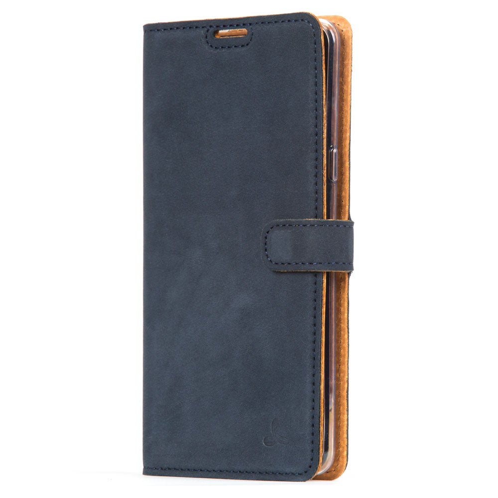 Samsung Galaxy S10 E - Vintage Leather Wallet Navy Samsung Galaxy S10e - Snakehive UK