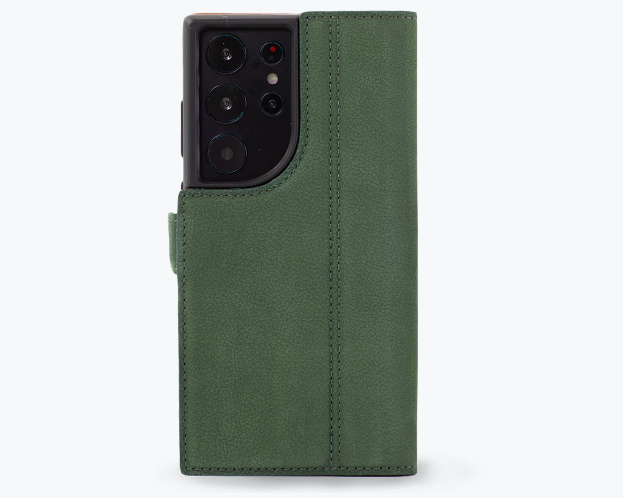 Samsung Galaxy S23 Ultra - Vintage Leather Wallet (Side Clasp Bottle Green Samsung Galaxy S23 Ultra - Snakehive UK