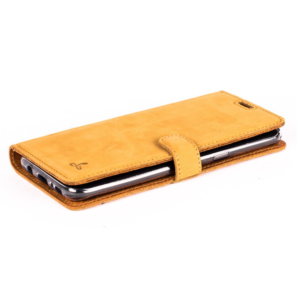 Samsung Galaxy S8 Plus - Vintage Leather Wallet (Almost Perfect) Honey Gold Samsung Galaxy S8 Plus - Snakehive UK