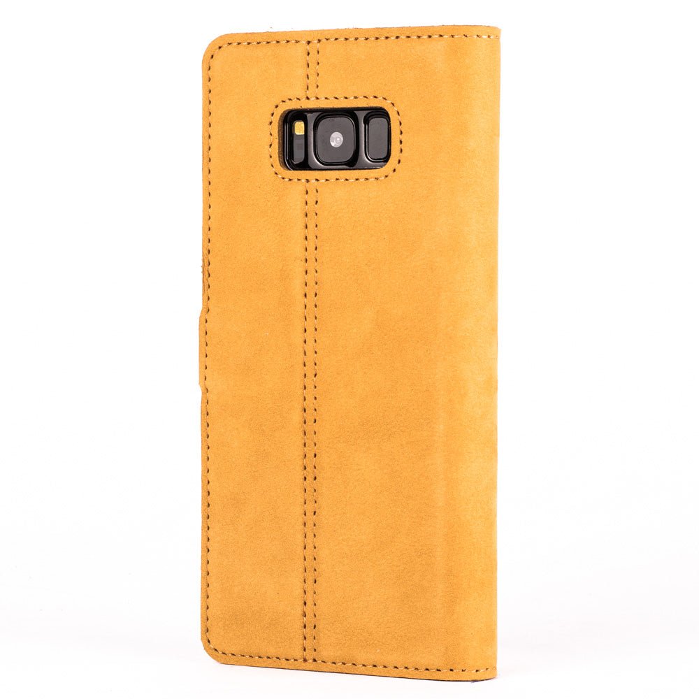 Samsung Galaxy S8 Plus - Vintage Leather Wallet (Almost Perfect) Honey Gold Samsung Galaxy S8 Plus - Snakehive UK