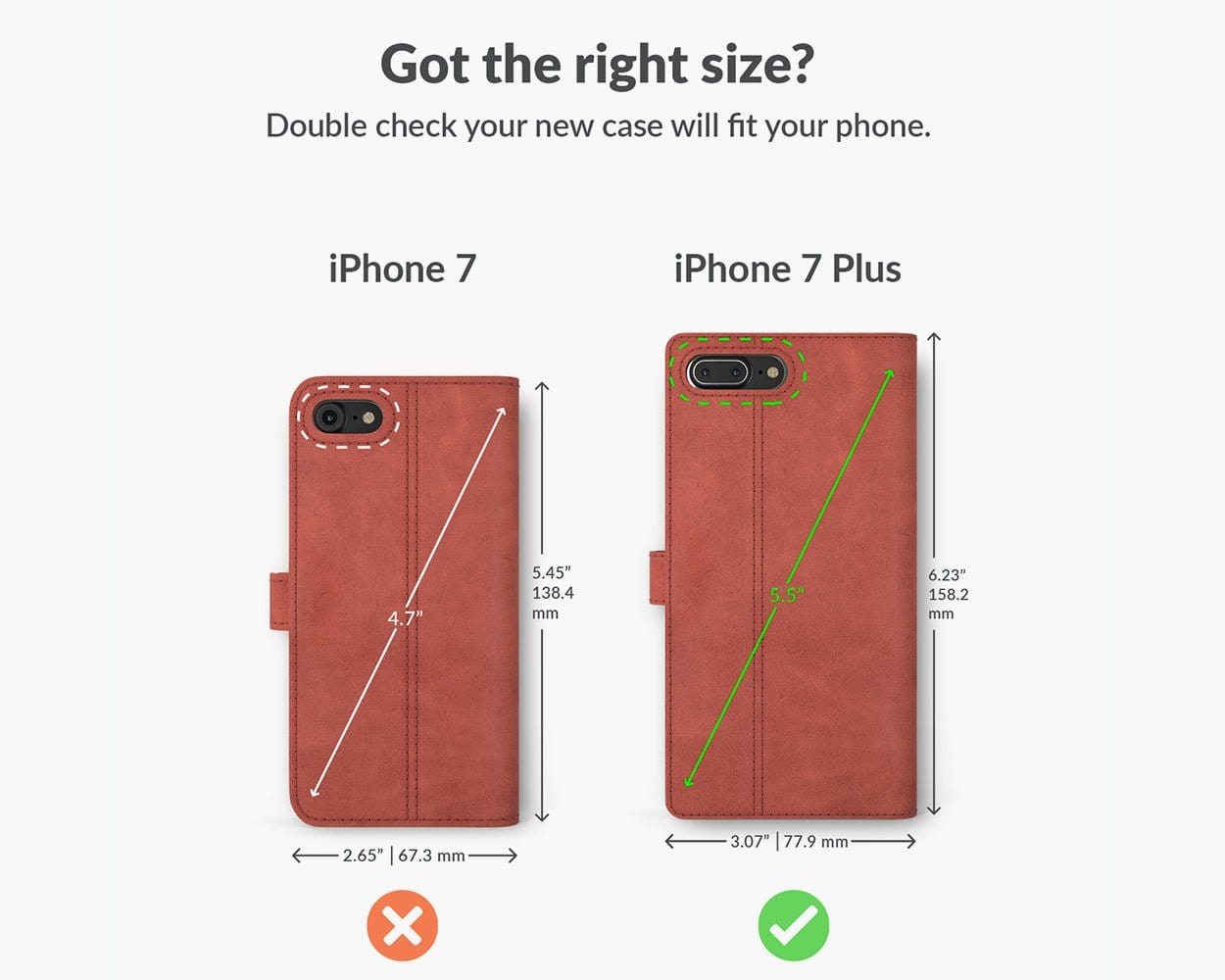 Apple iPhone 7 Plus - Vintage Leather Wallet (Almost Perfect) Red Apple iPhone 7 Plus - Snakehive UK