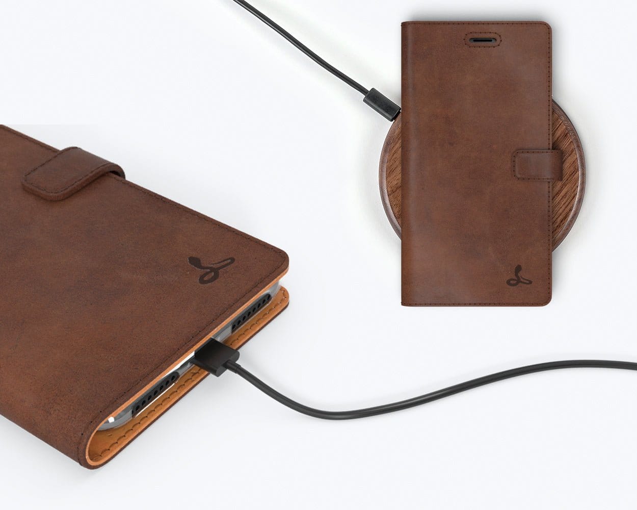 Apple iPhone 7 Plus - Vintage Leather Wallet (Almost Perfect) Red Apple iPhone 7 Plus - Snakehive UK