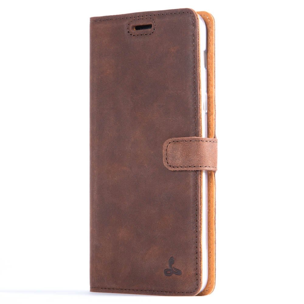 Vintage Leather Wallet - Samsung Galaxy A6 Plus (2018) Navy Samsung Galaxy A6 Plus (2018) - Snakehive UK
