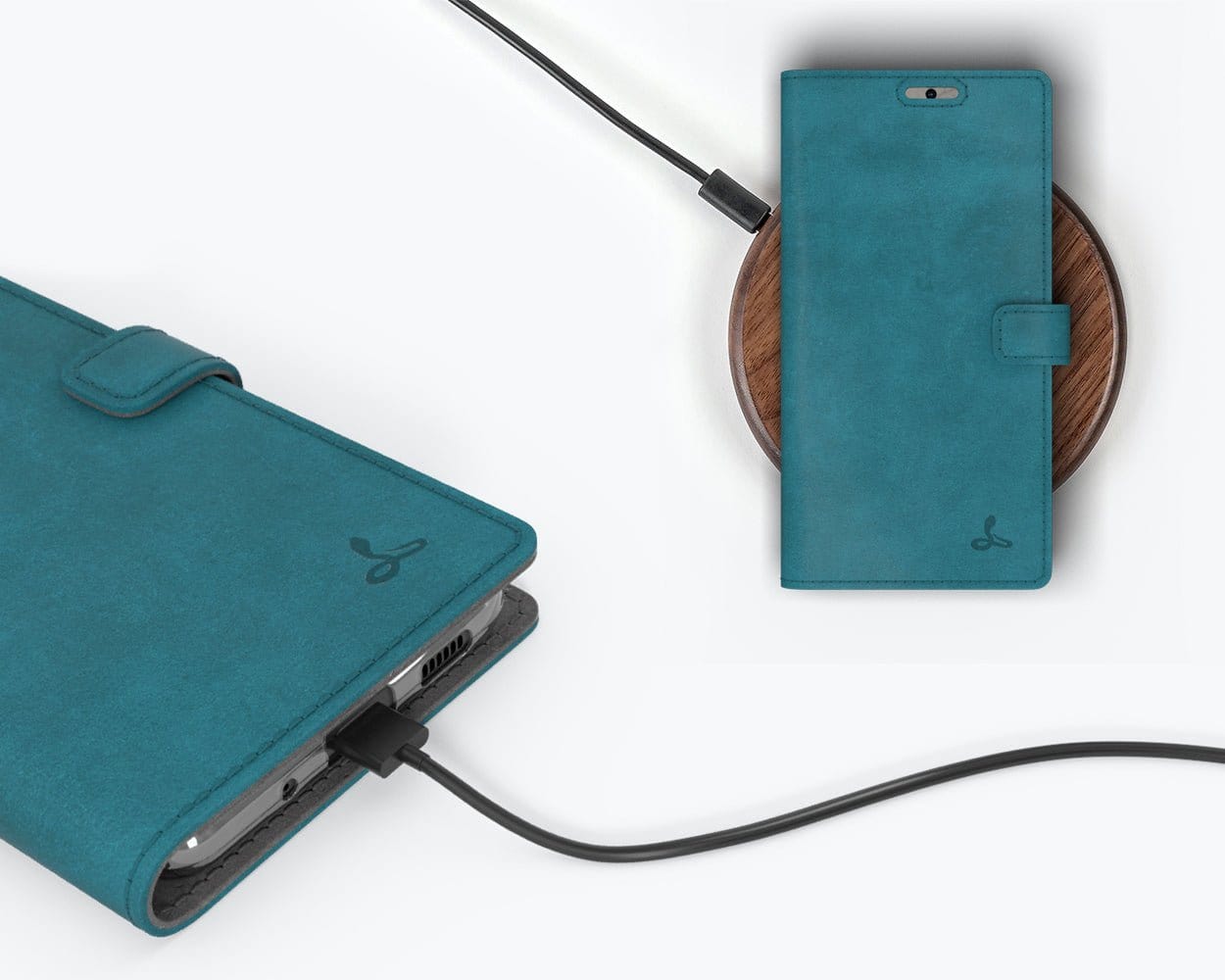 Samsung Galaxy S20 - Vintage Leather Wallet Teal Samsung Galaxy S20 - Snakehive UK
