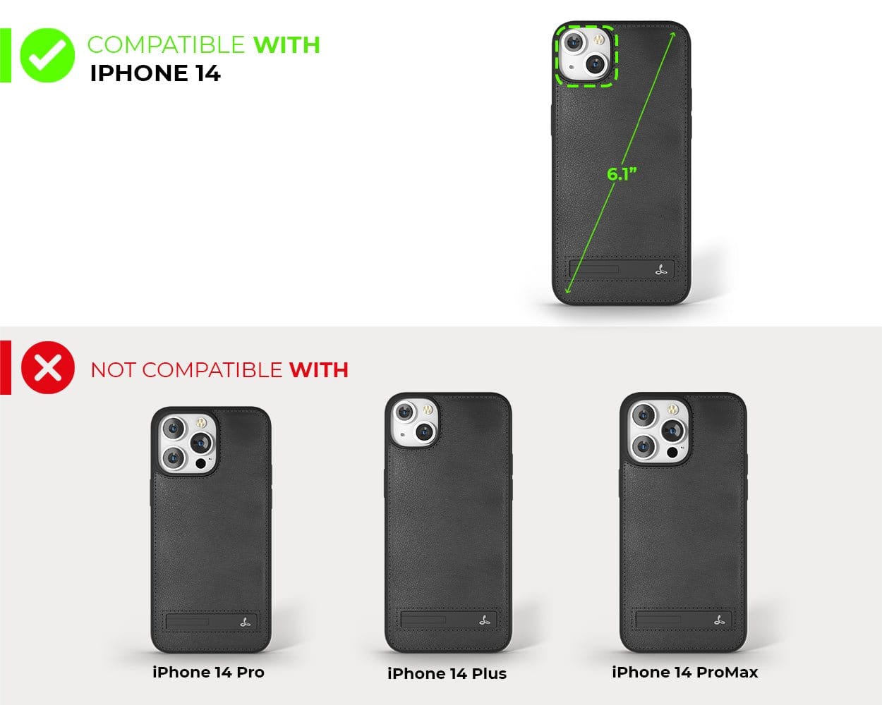 Apple iPhone 14 - Metro Leather Case Pebble Grey Apple iPhone 14 - Snakehive UK