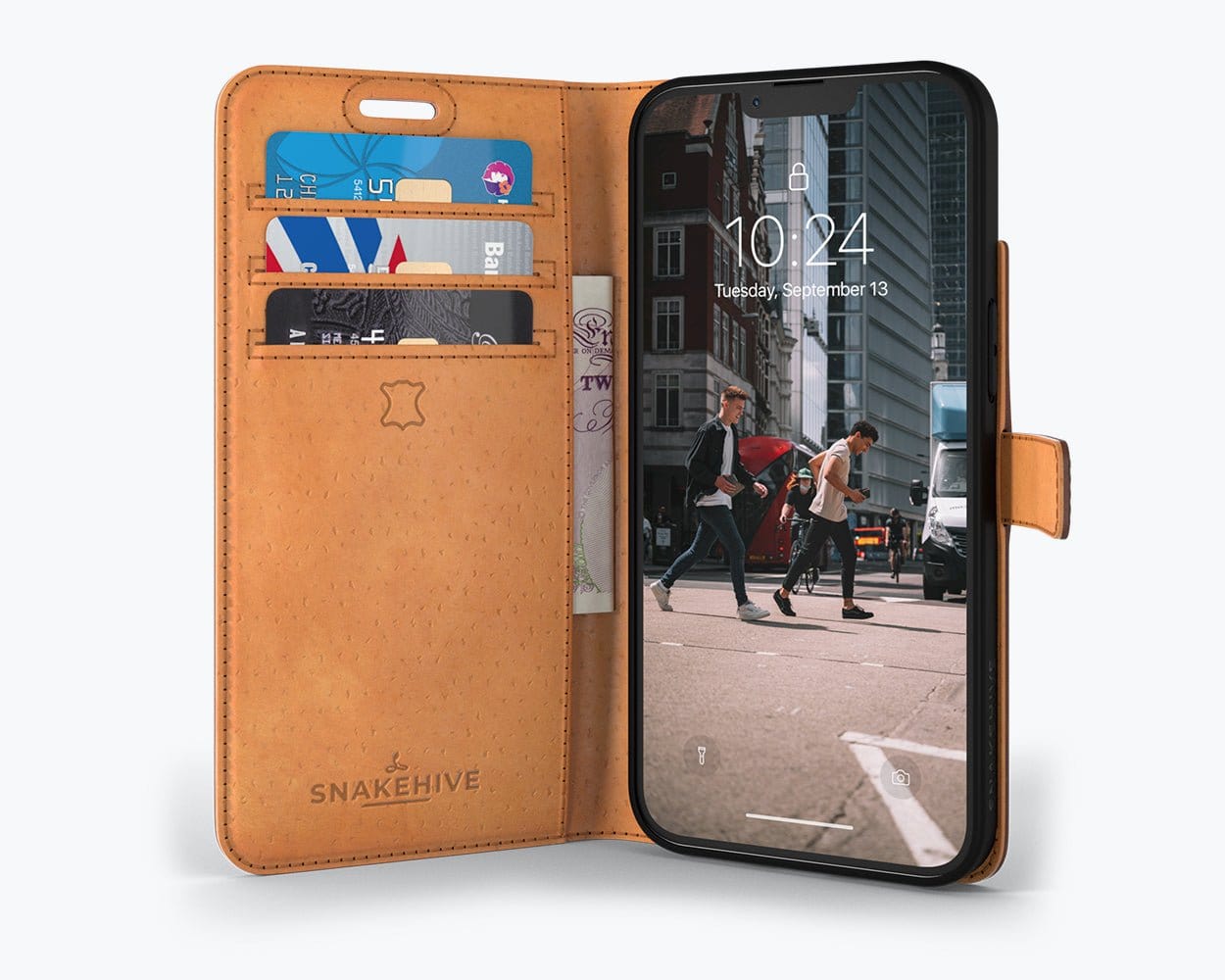 Apple iPhone 14 Plus - Vintage Leather Wallet Red - Limited Edition Apple iPhone 14 Plus - Snakehive UK