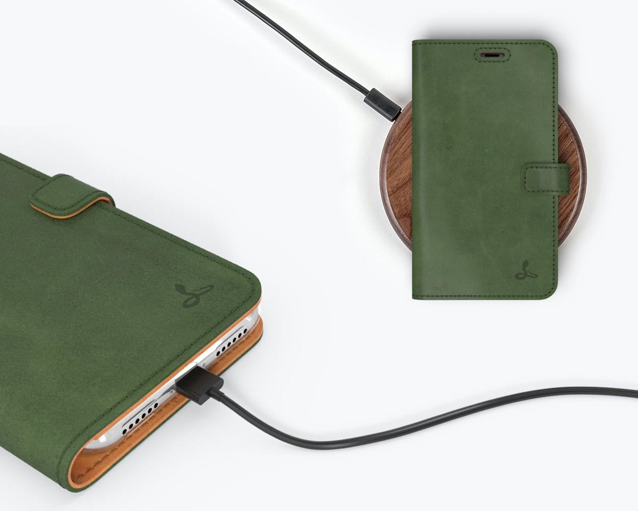 Vintage Leather Wallet - Apple iPhone XS Max Bottle Green Apple iPhone XS Max - Snakehive UK