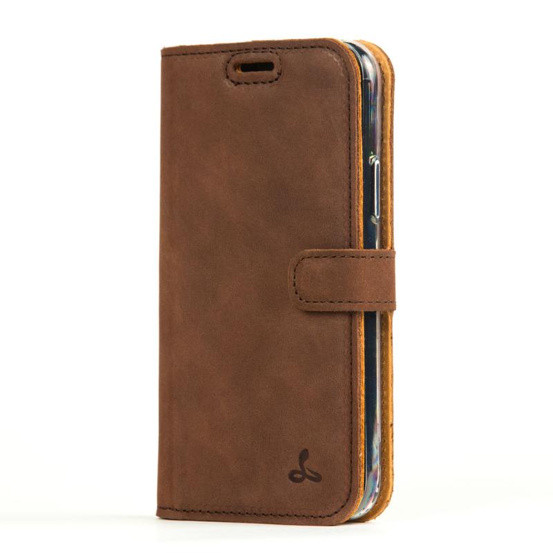 Vintage Leather Wallet - Google Pixel 4 Chestnut Brown Google Pixel 4 - Snakehive UK