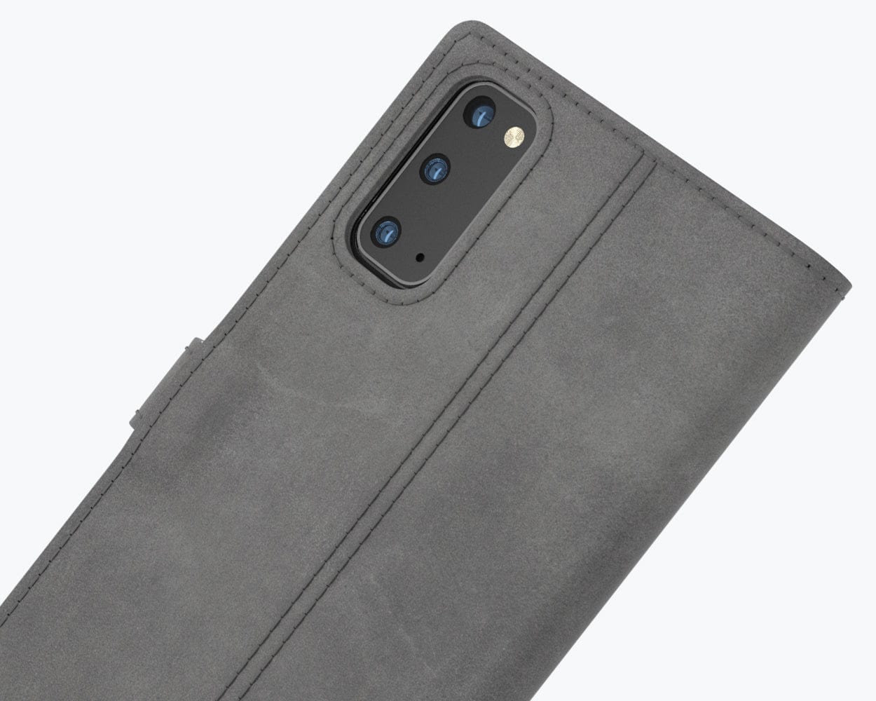Samsung Galaxy S20 FE - Vintage Leather Wallet Grey Samsung Galaxy S20 FE - Snakehive UK